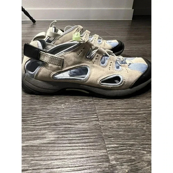 Lands End 191511 Womens Blue And White Walking Sandals Size 10 - Picture 2 of 4